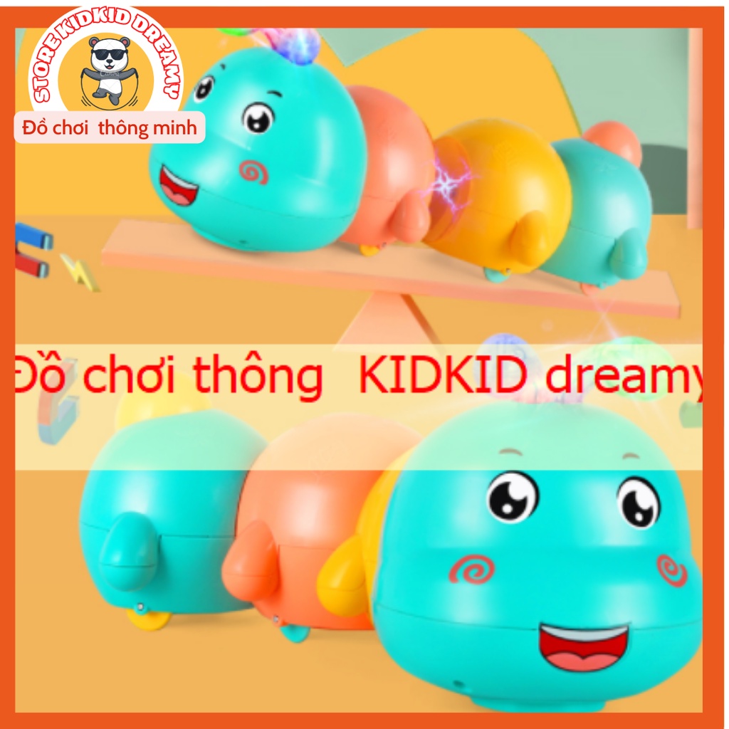 Đồ chơi con sâu bướm nam châm dùng pin AA có nhạc có đèn cho bé