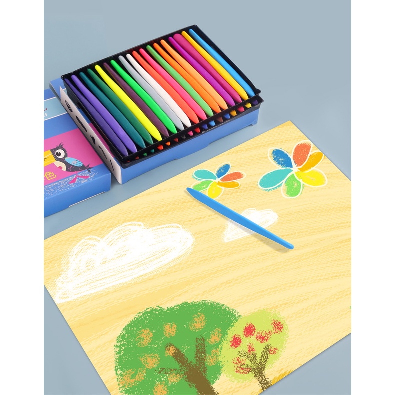 Bộ 12 Bút Sáp Màu Hữu Cơ tự nhiên an toàn cho bé và không lem tay