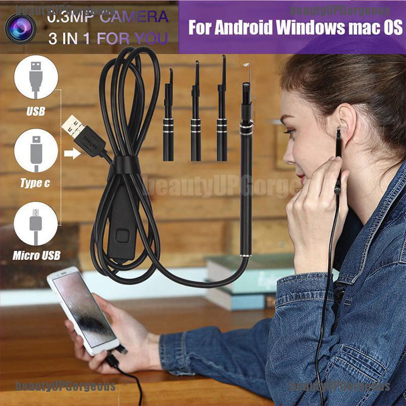 (Hàng Mới Về) Bộ Dụng Cụ Lấy Ráy Tai Có Đèn Led Kỹ Thuật Số