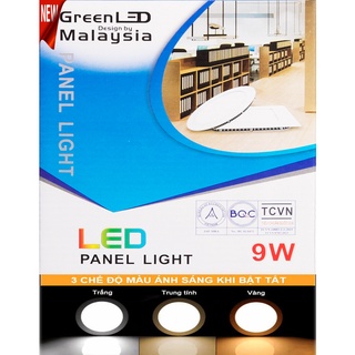 Đèn led âm trần 9w 3 chế độ - hãng greenled malaysia