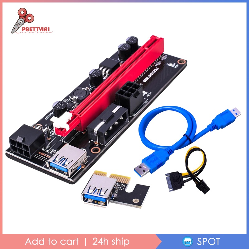 Card Đồ Họa Mở Rộng PCI-E VER 009S 1x Sang 16x USB 3.0 2X 6PIN