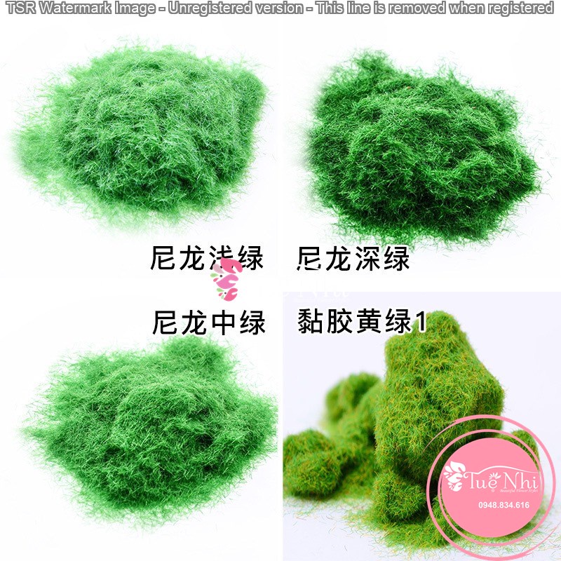 Bịch 500g , 1kg Bột Rêu Xanh Phủ Gốc Cây , Phủ Tường Rêu , Bột Cỏ Nhân Tạo - Phụ Kiện Ngành Hoa.
