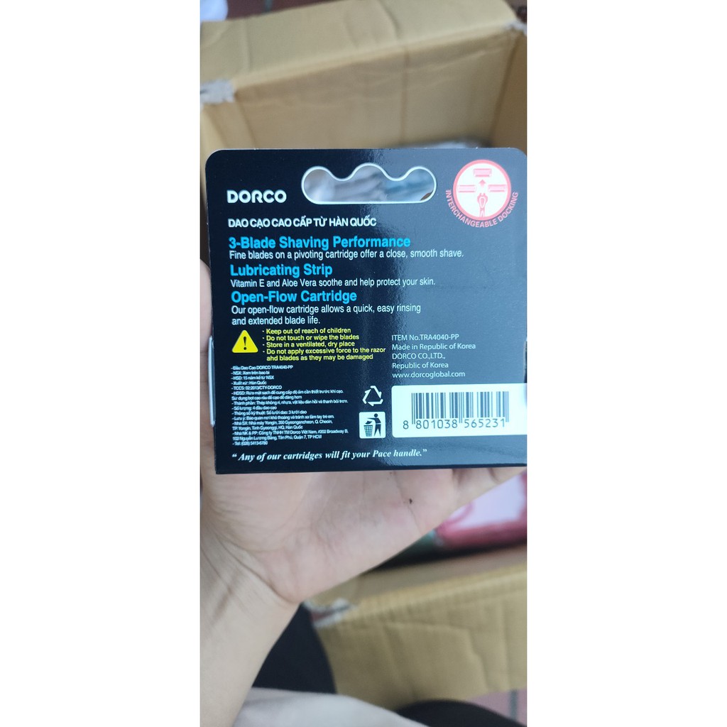 ĐẦU DAO CẠO CAO CẤP 3 LƯỠI DORCO TRA 4040