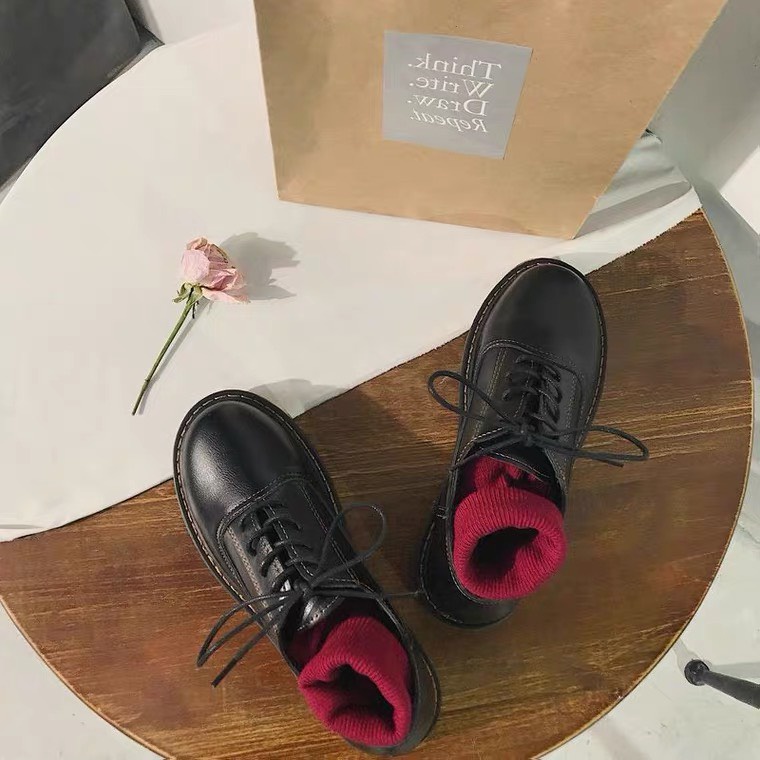 Giày Vintage Harajuku thắt nơ