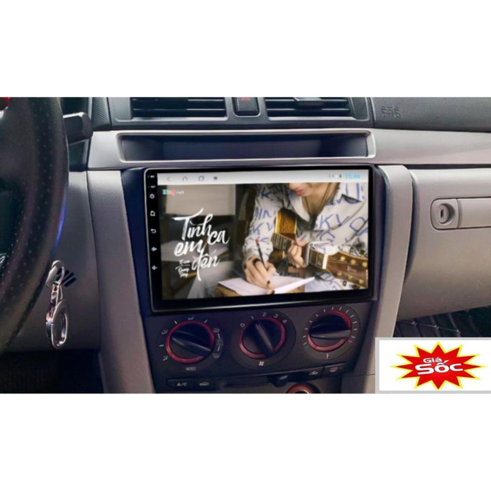 Màn hình dvd android 10. lắp sim 4G cho xe MAZDA 3 2004,2005,2006,2007,2008,2009 RAM 2G ROM 32G, IPS chống chói