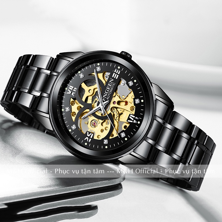 Đồng hồ cơ automatic nam Fngeen 6018 cao cấp cơ lộ máy chính hãng, dây thép 316L, thời trang đẹp giá rẻ [Tặng tháo dây] | BigBuy360 - bigbuy360.vn