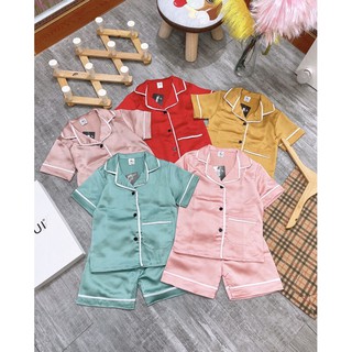 bộ pizama lụa satanh loại 1 từ 9-22kg