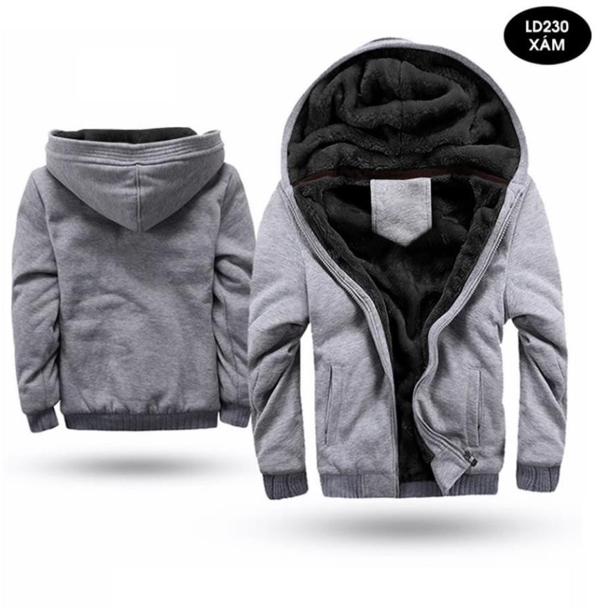 Áo khoác nỉ lót lông siêu ấm   TINI MAN SHOP-230-unisex nam nữ