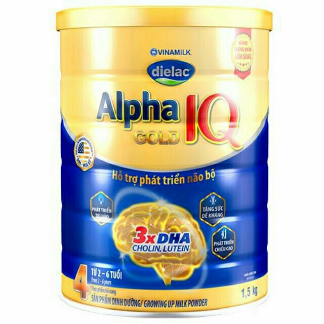 Sữa Dielac Alpha Gold IQ 4 1,5kg