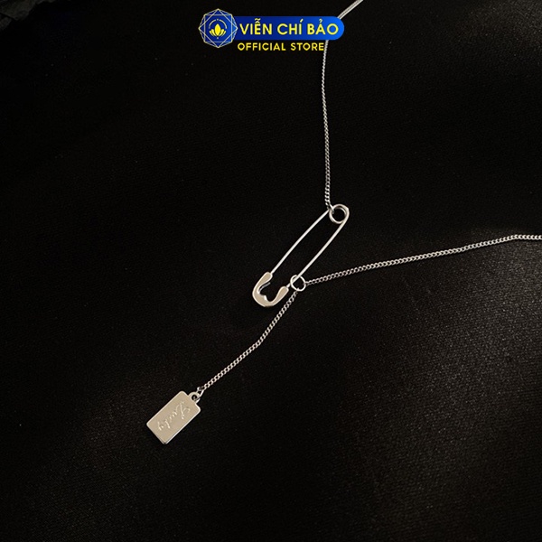 Vòng cổ bạc nữ mặt kim băng dây chuyền chất liệu bạc 925 thời trang phụ kiện trang sức nữ Viễn Chí Bảo D000188X