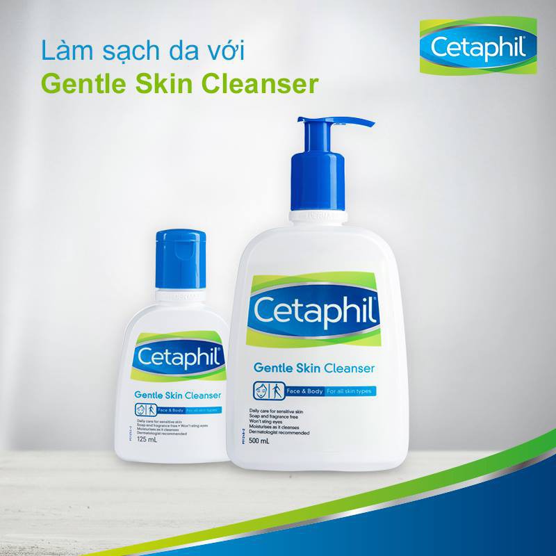 ❤️Cetaphil ❤️ Sữa Rửa Mặt Cetaphil Dịu Nhẹ Gentle Skin Cleanser 125ml - 500ml - Skinfa.