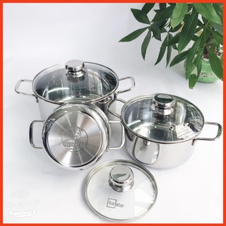 Nồi lẩu inox fivestar 3 đáy đun từ size 24/26/28