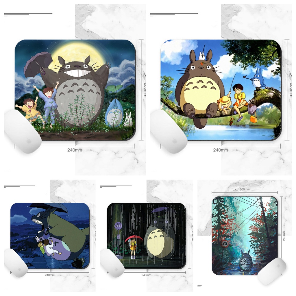 Miếng lót chuột IN HÌNH My Neighbor Totoro Hàng xóm tôi là Totoro anime chibi tiện lợi xinh xắn