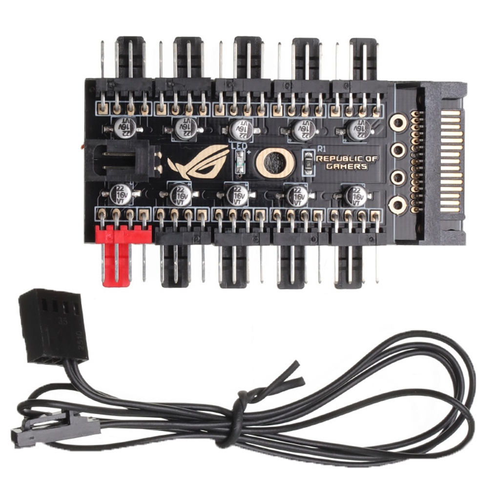 Hub chia chuyển đổi điều khiển tốc độ quạt tản nhiệt 4-Pin PWM phụ kiện dành cho máy tính để bàn