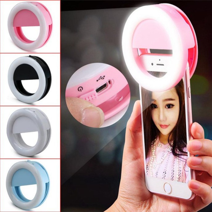 Đèn selfie hỗ trợ chụp ảnh cực đẹp,Đèn vòng LED GOOJODOQ có kẹp hỗ trợ chụp ảnh selfie cho điện thoại Taiyoshop2