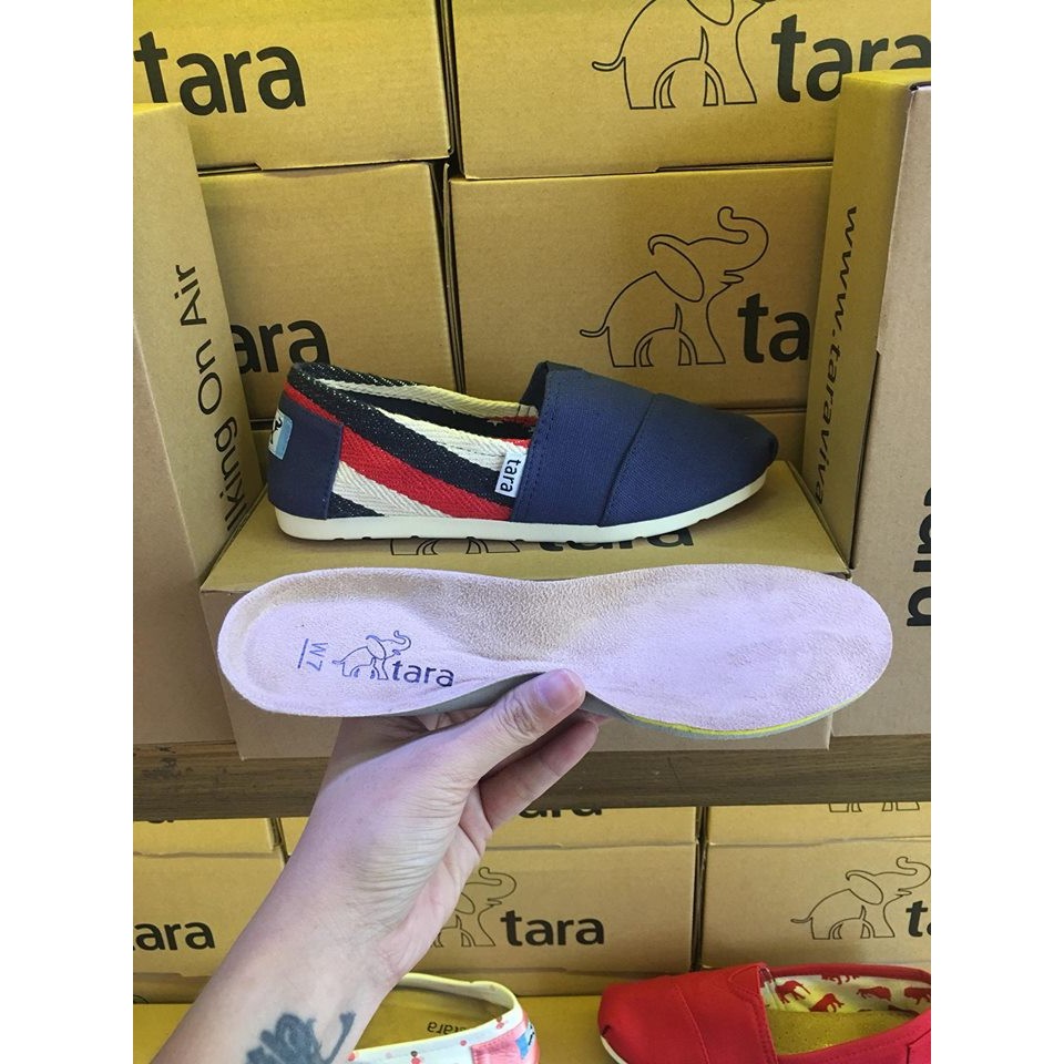 TARA - Giày Lười Sọc Xanh Đỏ Unisex | BigBuy360 - bigbuy360.vn