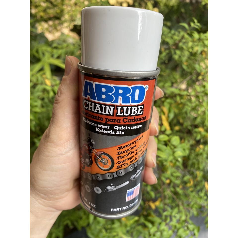 Chai xịt bôi trơn bảo vệ sên Abro Chain Lube 200ml