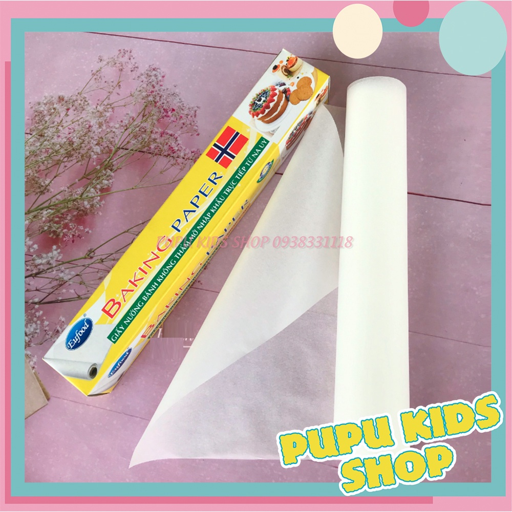 Giấy nến nướng bánh không thấm dầu Baking paper dùng để lót nướng bánh, dùng tốt cho nồi chiên không dầu