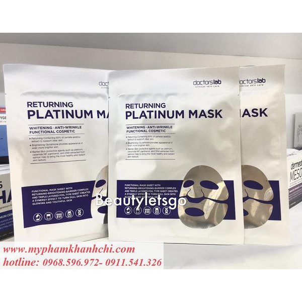 MẶT NẠ DƯỠNG DA PLATINUM MASK DOCTORS LAB-SIÊU TRẮNG DA- CẤP NƯỚC