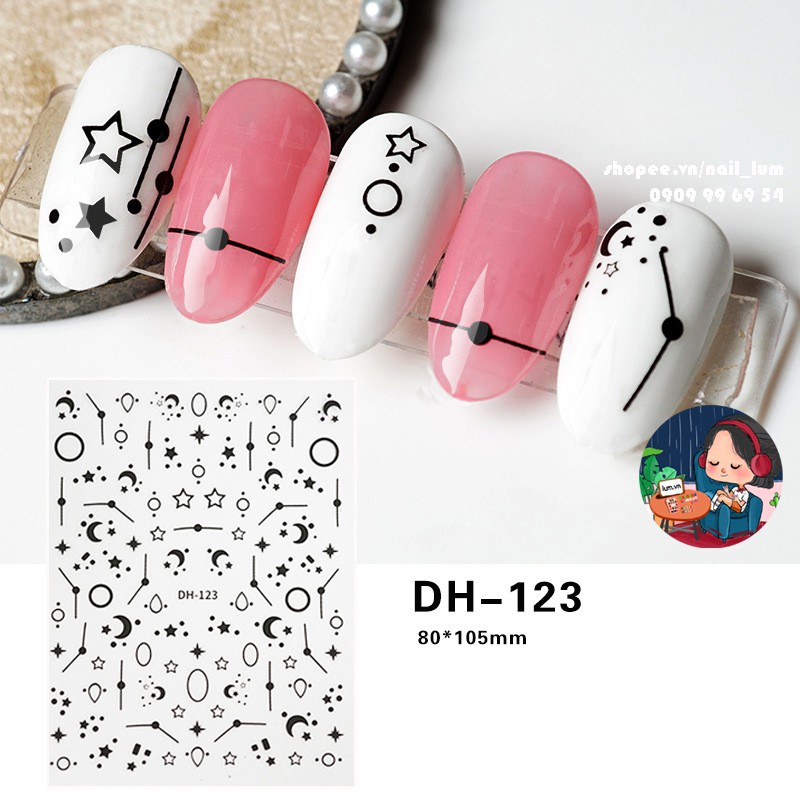 [Video Thực Tế] Nail Sticker - Dán Móng Tay Chòm Sao