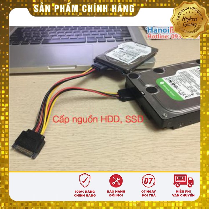 Cáp Chia Nguồn SATA 1 ra 2 (Xả Kho)  Dây Nguồn HDD Sata 1 Ra 2 - sata 1-2.DCNS