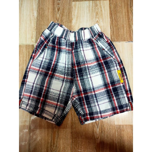 Quần short caro cho bé size nhí
