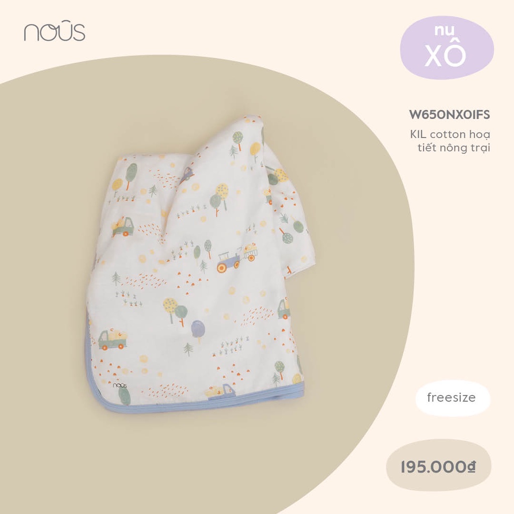 Khăn tắm đa năng cho bé Nous - Chất Liệu Bamboo Kích Thước 120 x 120cm