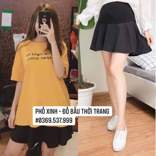 Chân váy bầu xòe ngắn xinh xắn