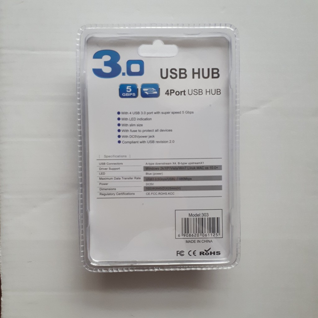 Bộ chia, Hub usb 4 port Cabos 303 tốc độ 3.0