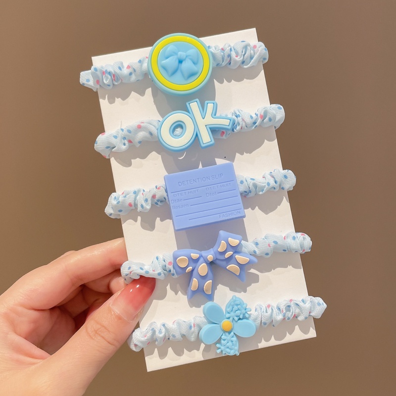 Dây Buộc Tóc Cao Su Co Giãn Không Đau Kiểu Hoạt Hình Phong Cách Hàn Quốc Dễ Thương Cho Nữ