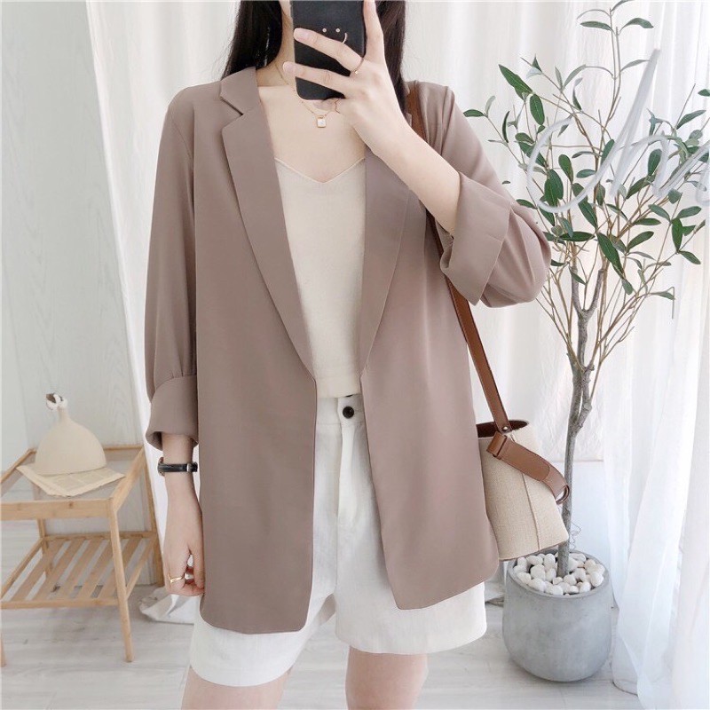 [Mã WASTMAY giảm 15% tối đa 30K đơn 150K] ⚡️BÁN SỈ⚡️Vest suông mỏng 3 màu tay lật | BigBuy360 - bigbuy360.vn