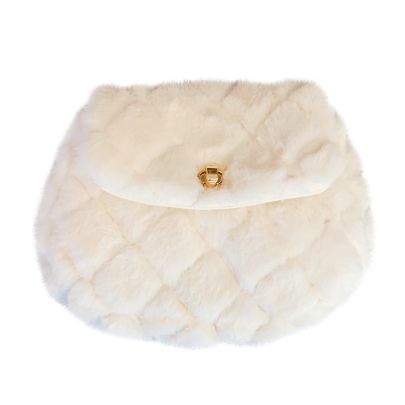 Túi đeo chéo lông cừu thời trang thu đông Hàn Quốc 2021