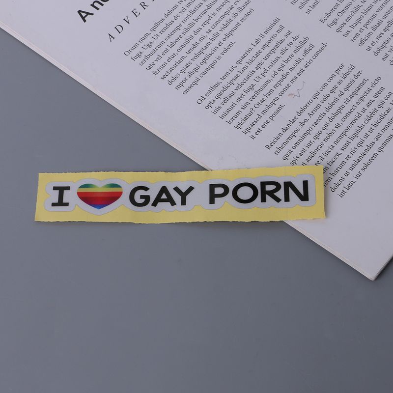 Đề Can Dán Trang Trí Xe Hơi In Chữ I Love Gay