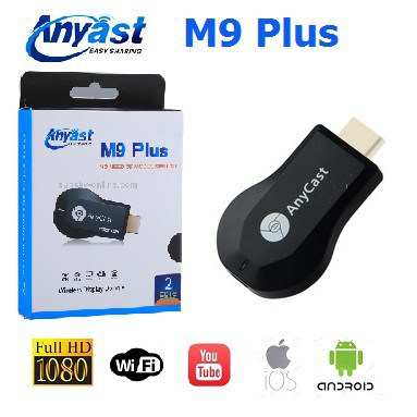 Thiết bị kết nối không dây Anycast M9 Plus từ điện thoại lên TV - HÀNG NHẬP KHẨU