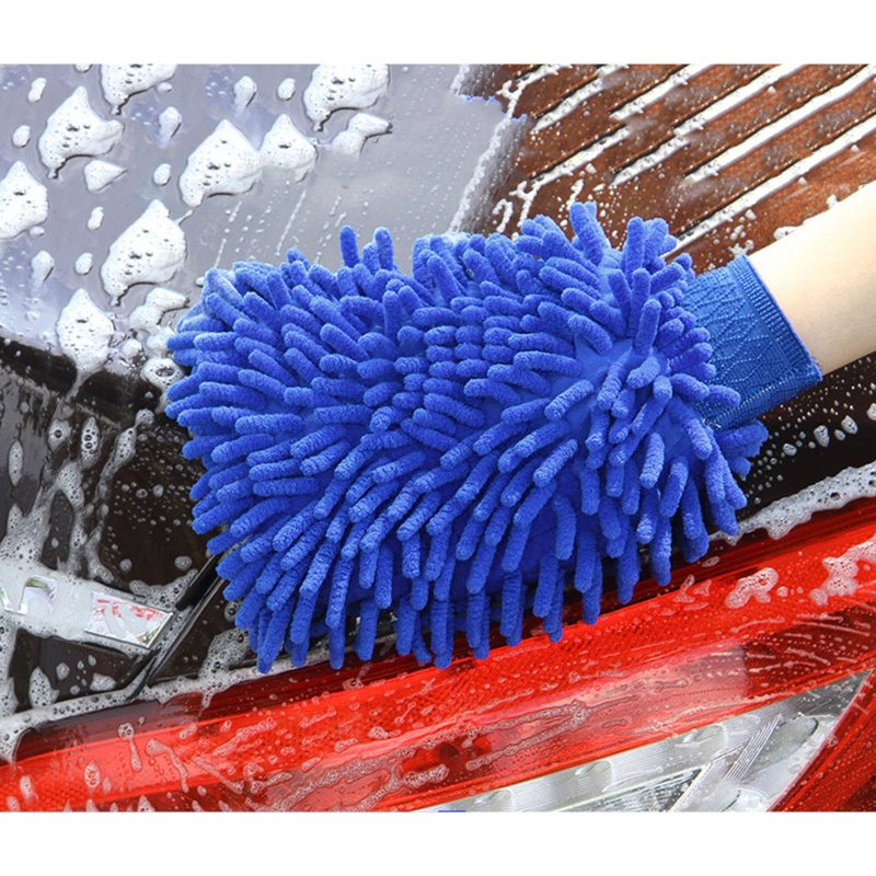 Găng Tay Lau Chùi Bằng Sợi Microfiber Chenille Không Trầy Xước Nhanh Chóng Hỗ Trợ Giặt Rửa