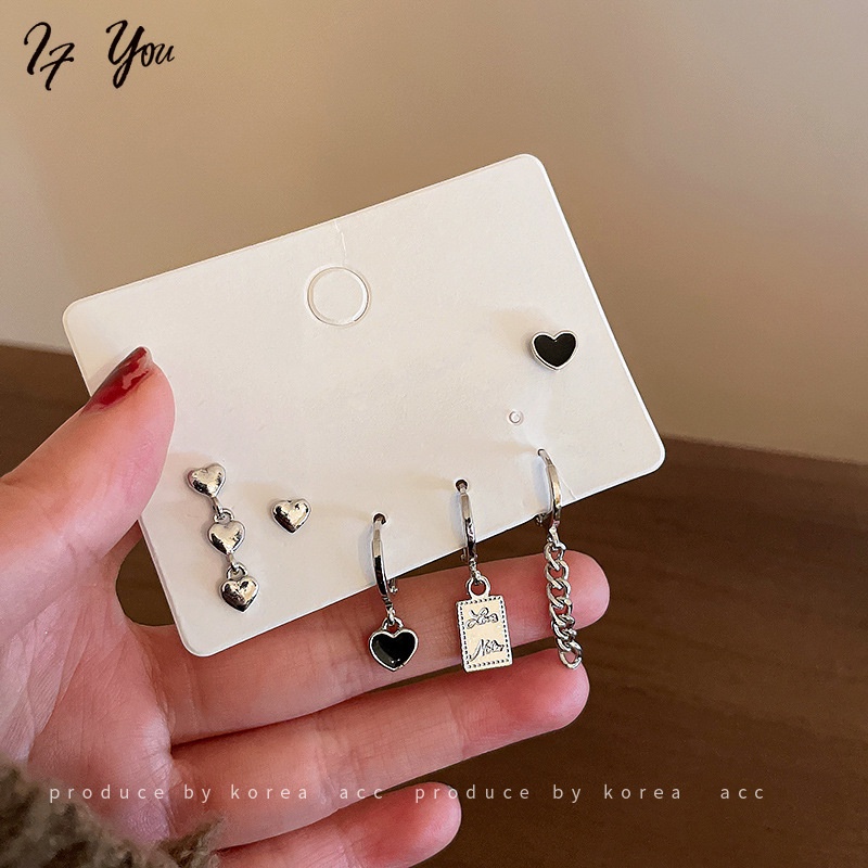 Set 6 bông tai AY nhiều kiểu dáng thời trang nữ tính