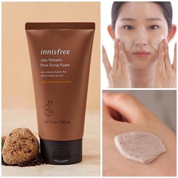 Sữa rửa mặt tro núi lửa Innisfree Jeju Volcanic Pore Cleansing Foam EX