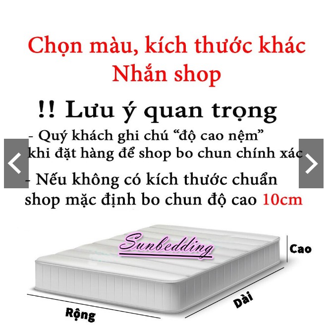 [MUA 1 TẶNG 8]  bộ ga giường ga gối  cotton tc mẫu kẻ SUNNYBEDDING miẽn phí bo chun