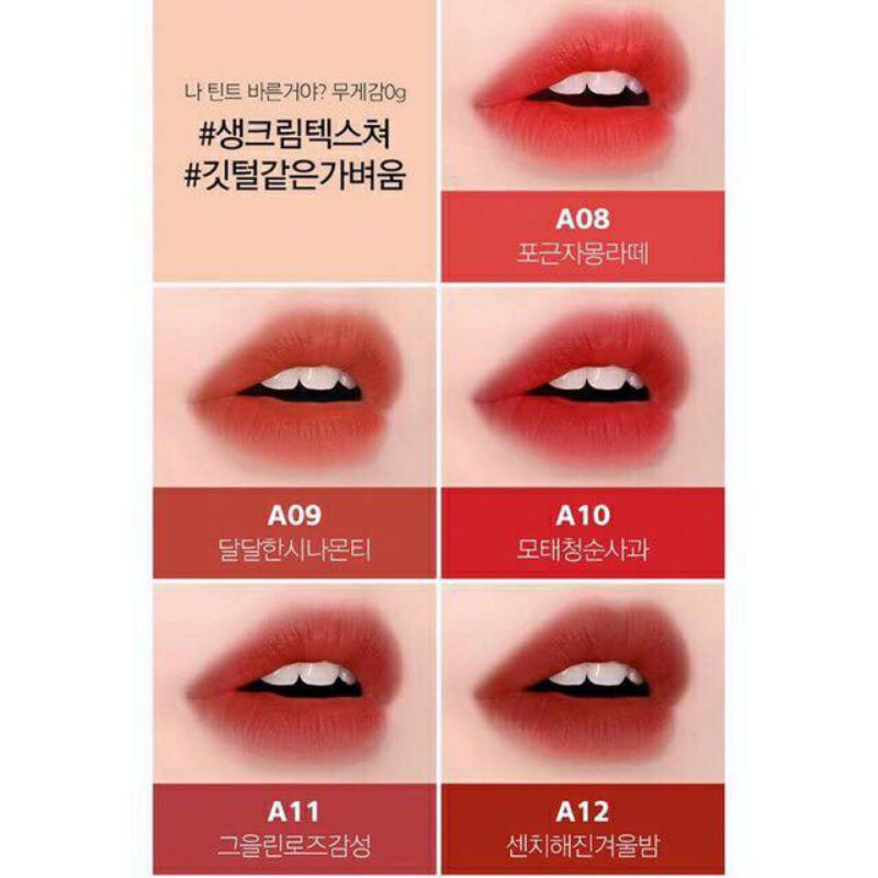 (Chuẩn Auth) Son Kem Black Rouge Air Fit Velvet Tint Version 1 | Thế Giới Skin Care