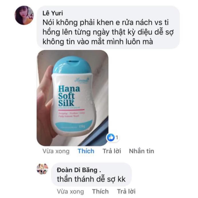 Dung dịch vệ sinh hana soft silk chính hãng Vệ Sinh Phụ Nữ Hanayuki Làm Hồng Vùng Kín Sạch Thơm Khử Mùi Giảm Ngứa