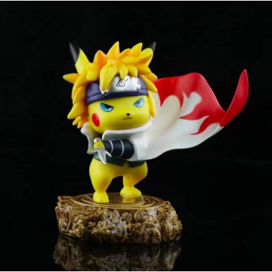 Mô hình Pikachu Cosplay Minato đệ tứ trang trí góc học tập, làm việc, góc gaming, làm giá đỡ VGA chất lượng cao