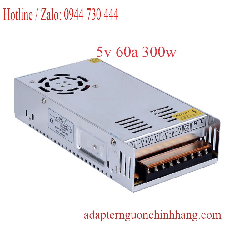 Nguồn tổ ong 5v 60a có quạt tản nhiệt