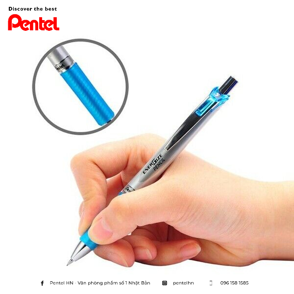 Bút Chì Kim Pentel ENERGIZE Pencil PL75 0.5mm | Thiết Kế Sang Trọng | Tay Cầm Chống Trơn Trượt| Màu Ngẫu Nhiên