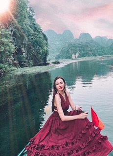 ĐẦM MAXI NHẤN BÈO CỔ YẾM (KÈM VIDEO HÌNH THẬT)