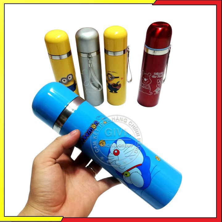 Bình Giữ Nhiệt Trơn 500ML Hình Thú Ngộ Nghĩnh