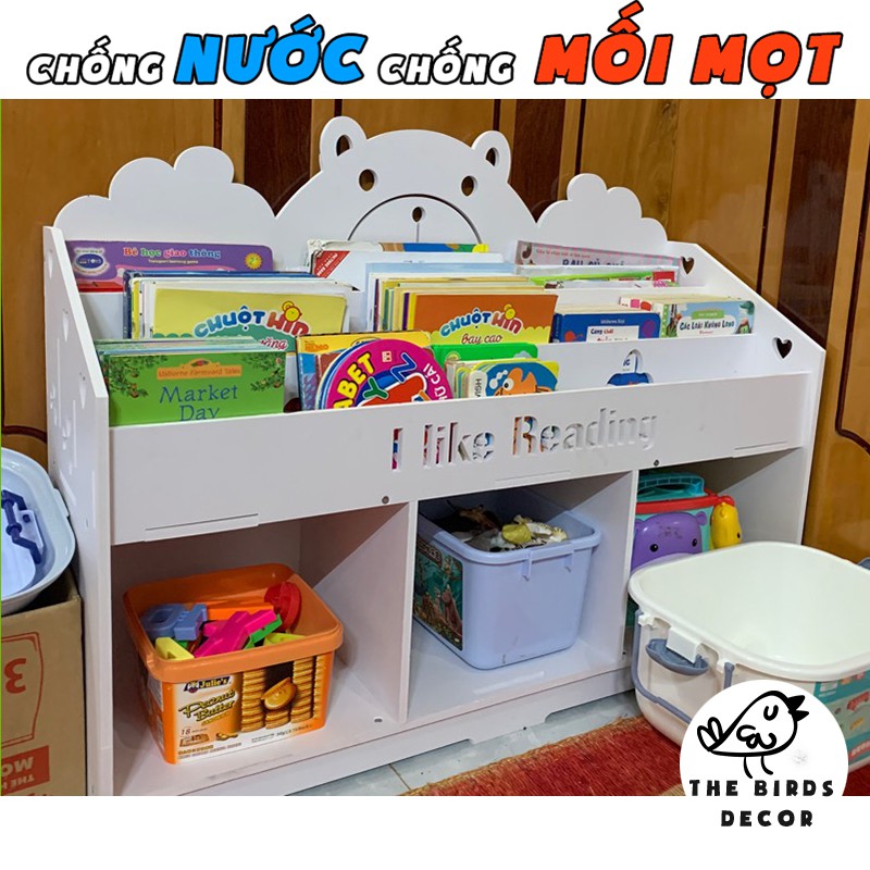 Kệ sách gấu 1 tầng ngăn chứa đồ Ms:042 kích thước 652*900*300mm dành cho bé giá rẻ | BigBuy360 - bigbuy360.vn