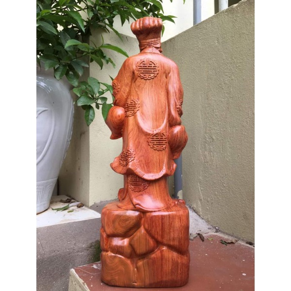 Tượng khổng minh gia cát lượng gỗ hương cao 40cm