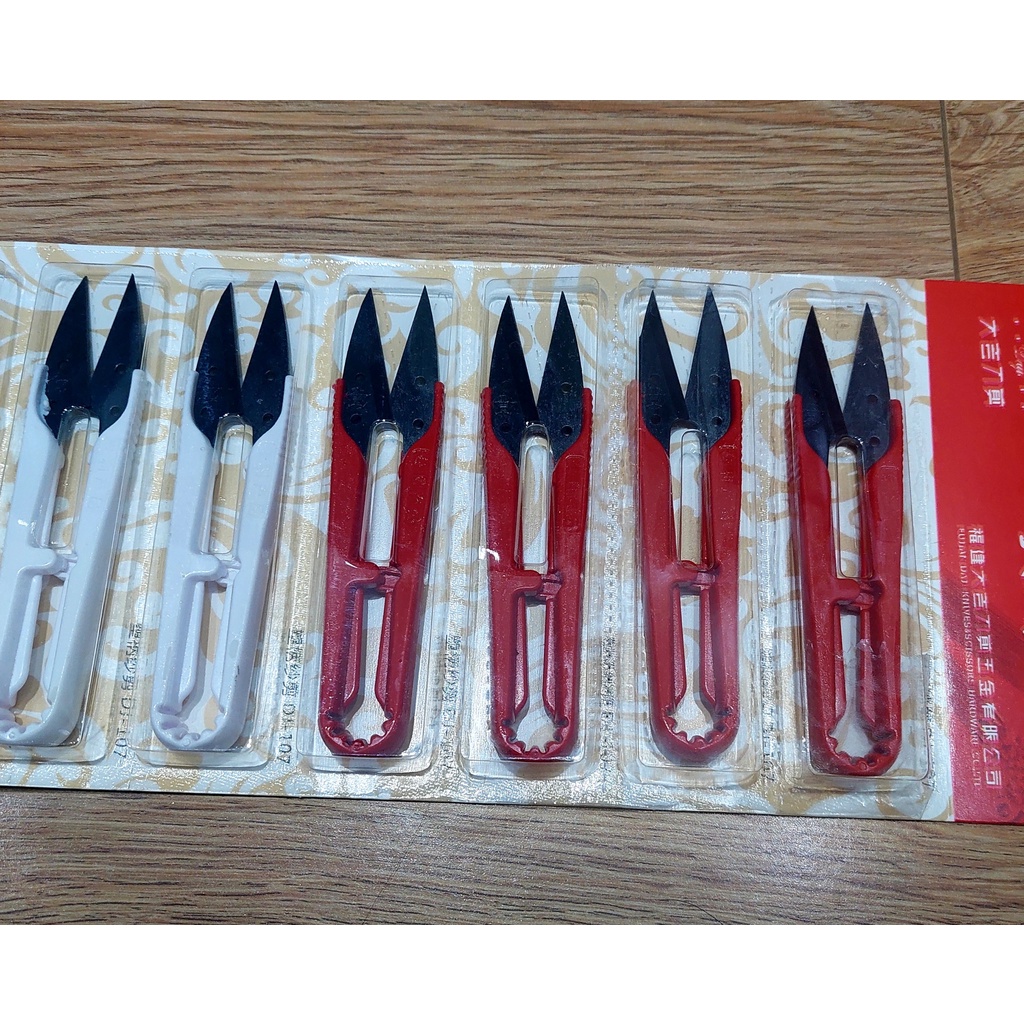 KÉO BẤM CHỈ LOẠI TỐT- KÉO CẮT CHỈ , 3 MÀU VỈ 12 CÂY