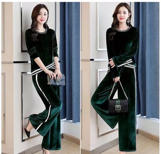 Bộ đồ nhung trung niên nữ