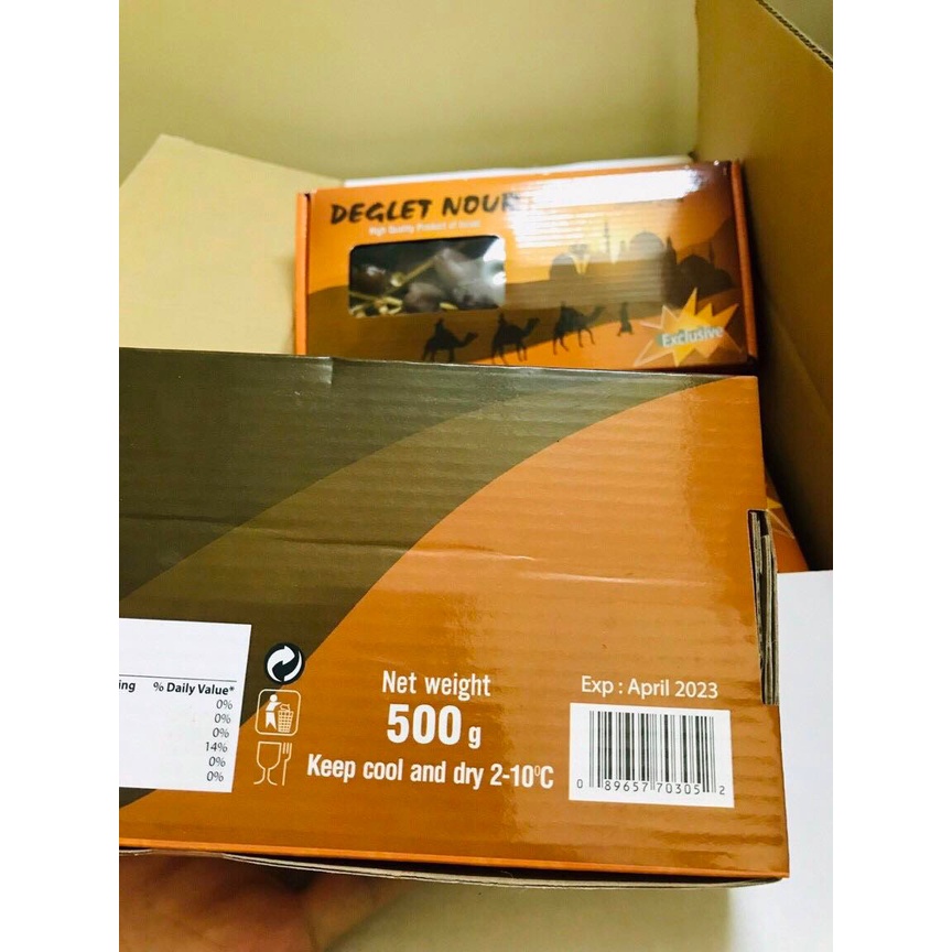 Sẵn hàng - Chà là khô nguyên cành Deglet Nour Israel 500g vị ngon tự nhiên